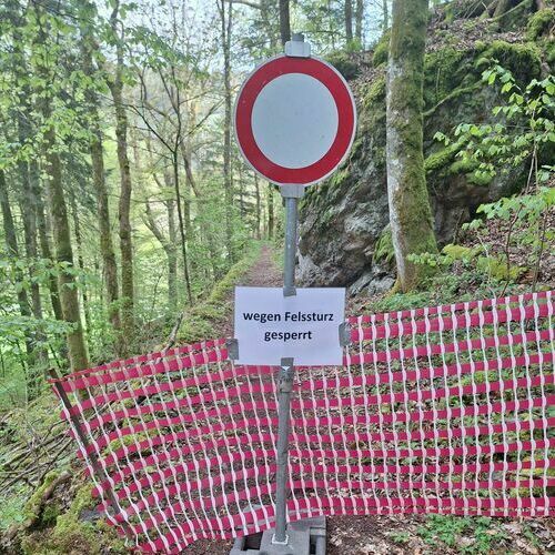 Wegsperrung im Bereich Ringweg